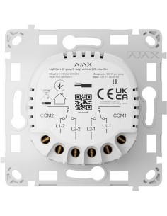 Acheter AJAX AJ-LIGHTCORE-2G2W-VERT Relais interrupteur intelligent double et commutable - Sans fil 868 MHz Jeweller - Portée de