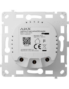 Acheter AJAX AJ-LIGHTCORE-2W-VERT Relais pour interrupteur d’éclairage commutable vertical - Sans fil 868 MHz Jeweller - Portée 