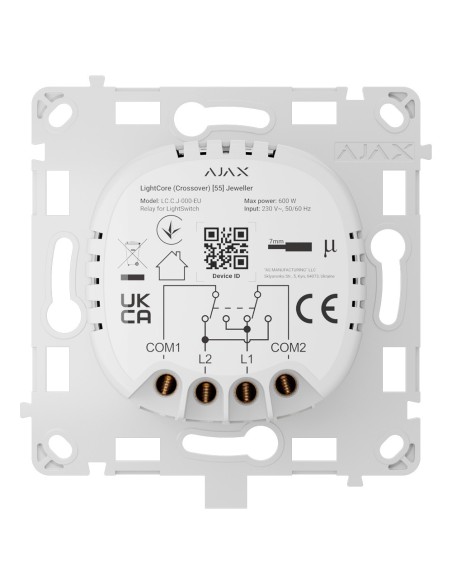 Kaufen AJAX AJ-LIGHTCORE-CROSS Relais für Kreuzschalter (Wechselschaltung) – Drahtlos 868 MHz Jeweller – Kommunikationsreichweit