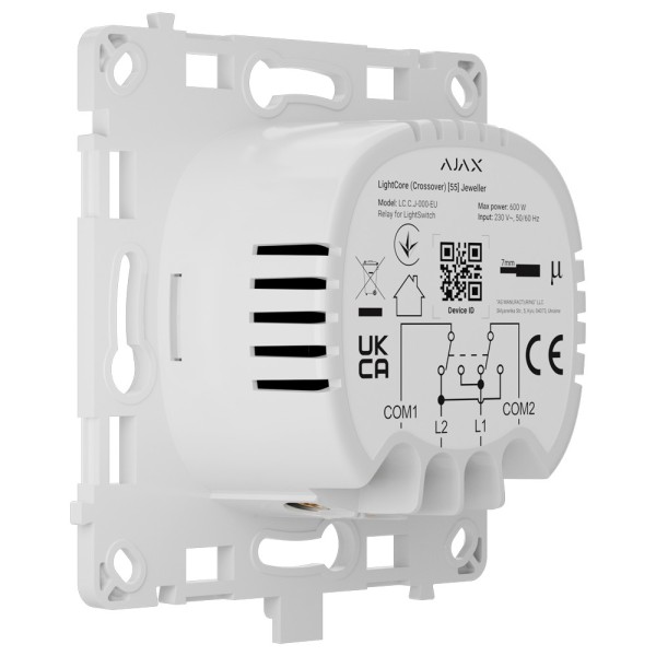Acquistare AJAX AJ-LIGHTCORE-CROSS Relè per interruttore della luce di croce - Wireless 868 MHz Jeweller - Portata di comunicazi