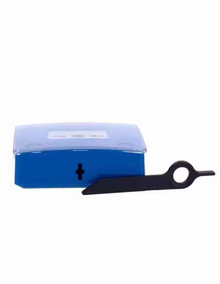 Acheter AJAX AJ-MANUALCALLPOINT-BLUE Déclencheur manuel d’alarme incendie bleu - Sans fil 868 MHz Jeweller - Bouton d’alarme inc