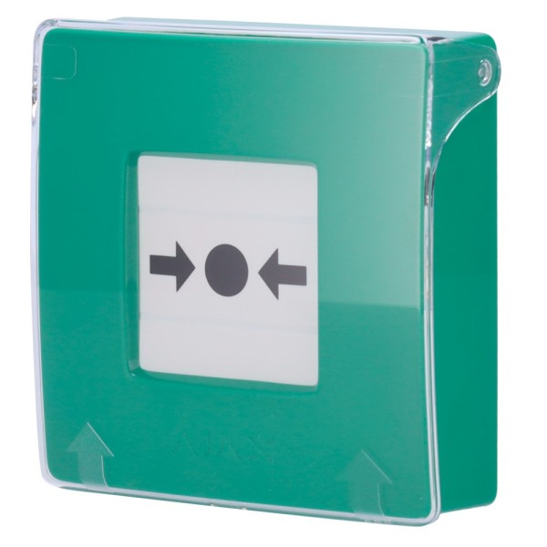 AJAX AJ-ManualCallpoint-Green Green Alarme de Fogo Botão - Wireless 868 MHz Joalheiro - Botão de alarme Fogo ou 