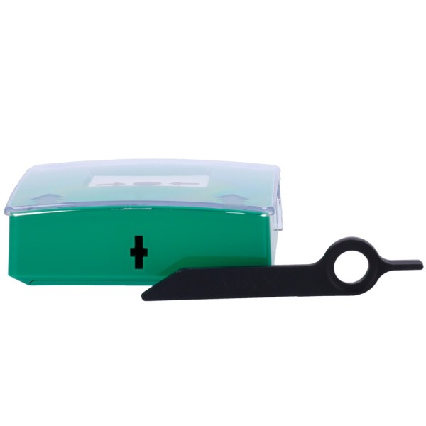 AJAX AJ-ManualCallpoint-Green Green Alarme de Fogo Botão - Wireless 868 MHz Joalheiro - Botão de alarme Fogo ou 