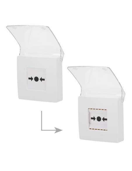 Kaufen AJAX AJ-MANUALCALLPOINT-WHITE Manueller Brandmelder-Taster, weiß – Drahtlos 868 MHz Jeweller – Alarmtaste in