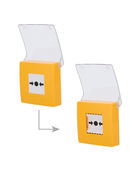 Comprar AJAX AJ-MANUALCALLPOINT-YELLOW Botón manual de alarma de incendio amarillo - Inalámbrico 868 MHz Jeweller - Botón alarma