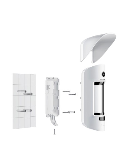 Comprar AJAX AJ-MOTIONCAMOUTDOOR-W Fotodetector PIR exterior - Grado 2 - Inalámbrico 868 MHz Jeweller - Detección de 3 a 15 m re