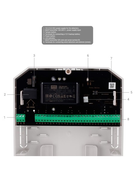 Comprar AJAX AJ-MULTITRANSMITTER-3EOL-W-NF Expansor vía radio - Certificado NFA2P y Grado 2 - Expansor de zonas cableadas vía ra