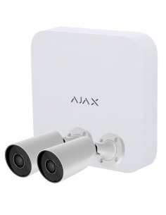 AJAXCCTV AJ-NVRKIT108-2XBullet-W Kit de vigilância AJAX - Gravador Ajax de 8 canais - 2 Câmeras de Bullet de 5 MPX Ajax - IR 