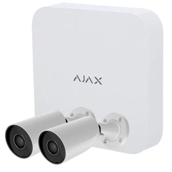 Comprar AJAX AJ-NVRKIT108-2XBULLET-W Kit de videovigilancia Ajax - Grabador Ajax de 8 canales   - 2 cámaras bullet de 5 Mpx Ajax