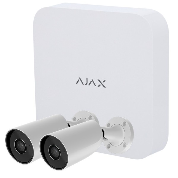 Acquista AJAXCCTV AJ-NVRKIT108-2XBULLET-W Kit di videosorveglianza Ajax - Registratore Ajax a 8 canali - 2 telecamere bullet da 