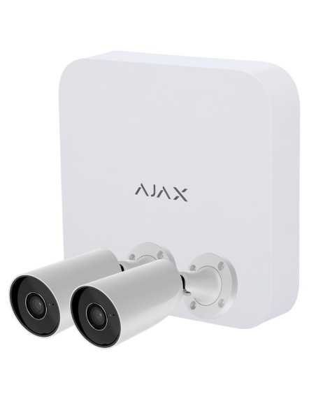 Acquista AJAXCCTV AJ-NVRKIT108-2XBULLET-W Kit di videosorveglianza Ajax - Registratore Ajax a 8 canali - 2 telecamere bullet da 