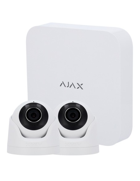 Kaufen AJAXCCTV AJ-NVRKIT108-2XTURRET-W Ajax-Videoüberwachungsset – Ajax-Recorder mit 8 Kanälen – 2 Turret-Kameras mit 5 MPx