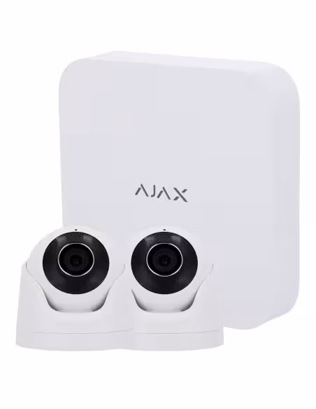 Comprar AJAX AJ-NVRKIT108-2XTURRET-W Kit de videovigilancia Ajax - Grabador Ajax de 8 canales   - 2 cámaras turret de 5 Mpx Ajax