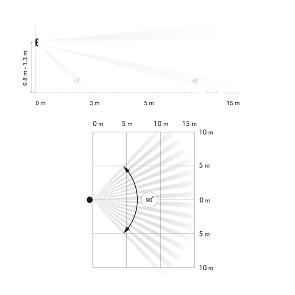 AJAX AJ-Ao ar livreProtect-W Detector PIRA FREE - Grau 2 - Duplo Sensor PIR - Wireless 868 MHz Jeweler - Antimaking - Inmun