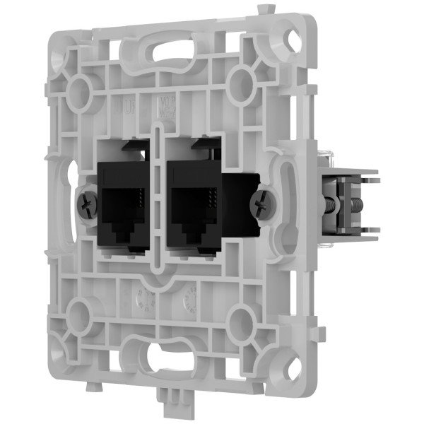 Kaufen AJAX AJ-OUTLETCORE-LAN-B Ethernet-Steckdose mit zwei Ports – kompatibel mit CAT.6- und CAT.5e-Kabeln – Datenübertragung