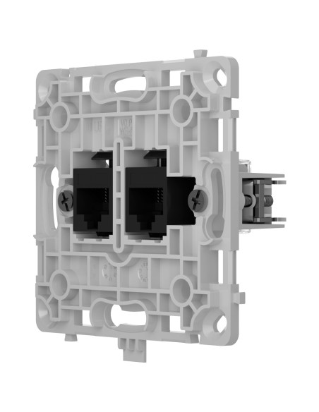 Kaufen AJAX AJ-OUTLETCORE-LAN-B Ethernet-Steckdose mit zwei Ports – kompatibel mit CAT.6- und CAT.5e-Kabeln – Datenübertragung