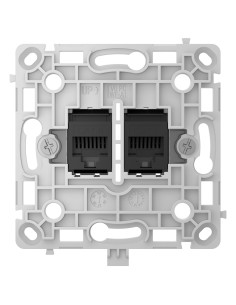 Comprar AJAX AJ-OUTLETCORE-LAN-B Enchufe Ethernet con dos puertos - Compatible con cables CAT.6 y CAT.5e  - Transmisión de datos 2