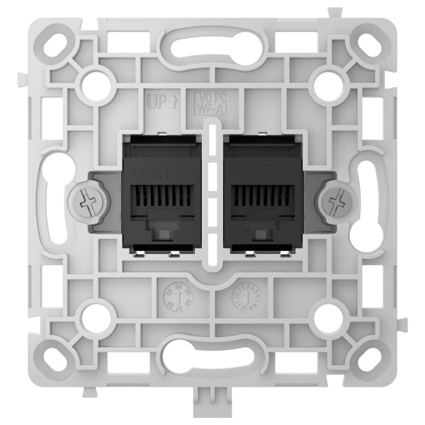 Kaufen AJAX AJ-OUTLETCORE-LAN-B Ethernet-Steckdose mit zwei Ports – kompatibel mit CAT.6- und CAT.5e-Kabeln – Datenübertragung