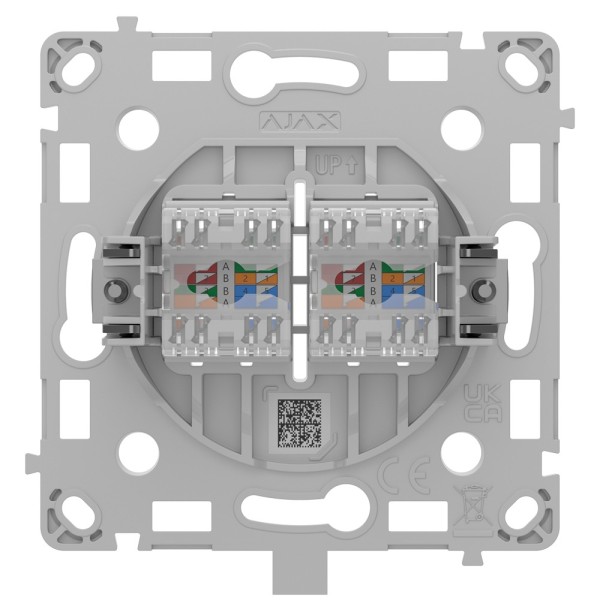 AJAX AJ-Outletcore-Lan-B Plugue Ethernet com duas portas - Compatível com Cabos Cat.6 e Cat.5e - Alta V Transmissão de Dados