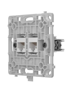 Kaufen AJAX AJ-OUTLETCORE-LAN-W Ethernet-Steckdose mit zwei Anschlüssen – kompatibel mit CAT.6- und CAT.5e-Kabeln – Datenübertra