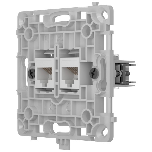 Comprar AJAX AJ-OUTLETCORE-LAN-W Enchufe Ethernet con dos puertos - Compatible con cables CAT.6 y CAT.5e  - Transmisión de datos