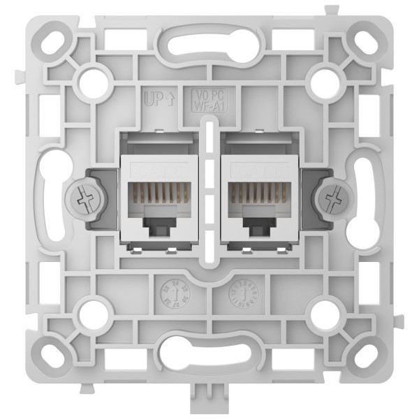 Comprare AJAX AJ-OUTLETCORE-LAN-W presa Ethernet con due porte - Compatibile con cavi CAT.6 e CAT.5e - Trasmissione dati
