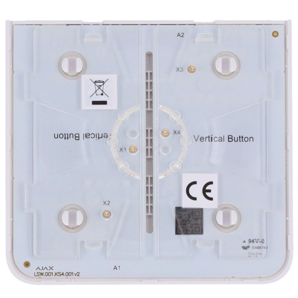 Comprar AJAX AJ-SIDEBUTTON-1G2W-W-VERT Panel táctil para un interruptor de luz vertical - Compatibilidad AJ-LIGHTCORE-1G-VERT / 