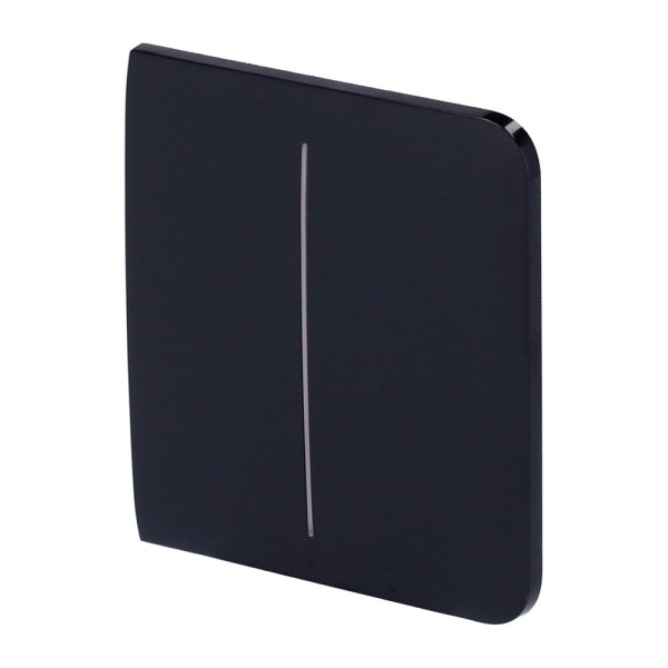 Ajax AJ-SideButton-2G-B painel de toque para um interruptor de luz dupla - compatível com backlighting LED AJ-LightCore-2G - 