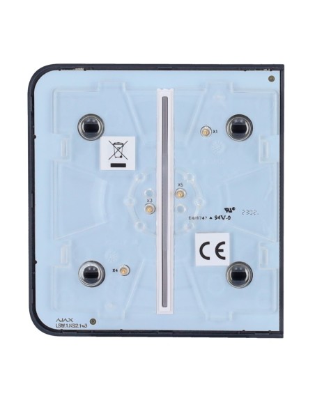 AJAX AJ-SideButton-2G-GRA Touch Painel para interruptor de luz dupla - Compatível com AJ-LightCore-2G - LED Retroiluminado - P