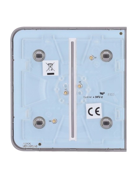 Acquista AJAX AJ-SIDEBUTTON-2G-GRE Pannello tattile per interruttore della luce doppio - Compatibile con AJ-LIGHTCORE-2G - Retro