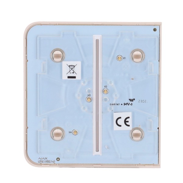 Kaufen AJAX AJ-SIDEBUTTON-2G-IVO Touchpanel für einen doppelten Lichtschalter – kompatibel mit AJ-LIGHTCORE-2G – Hintergrundbele