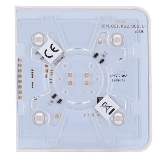 Ajax AJ-SideButton-Dimmer-W Painel de toque para o interruptor de luz ajustável - compatível com a AJ-LightCore-Dimmer - BackLum
