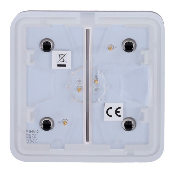 Acquistare AJAX AJ-SOLOBUTTON-2G-B Pannello touch per interruttore della luce doppio - Compatibilità con AJ-LIGHTCORE-2G - Retro
