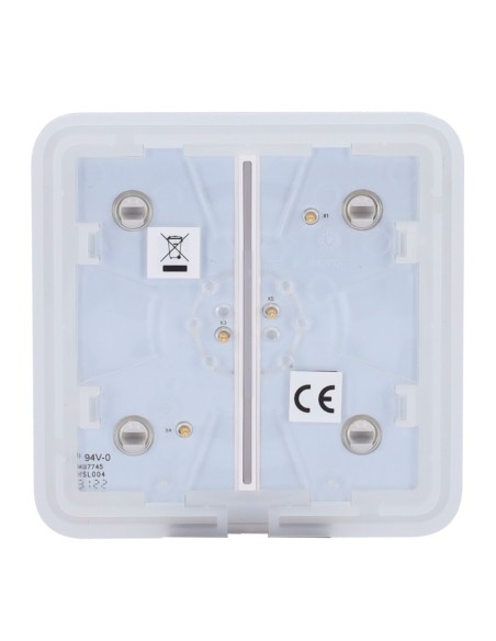 Kaufen AJAX AJ-SOLOBUTTON-2G-FOG Touchpanel für doppelten Lichtschalter – Kompatibilität mit AJ-LIGHTCORE-2G – Hintergrundbeleuc