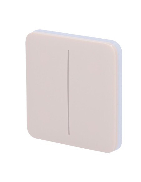 Kaufen AJAX AJ-SOLOBUTTON-2G-IVO Touchpanel für doppelten Lichtschalter – Kompatibilität mit AJ-LIGHTCORE-2G – Hintergrundbeleuc