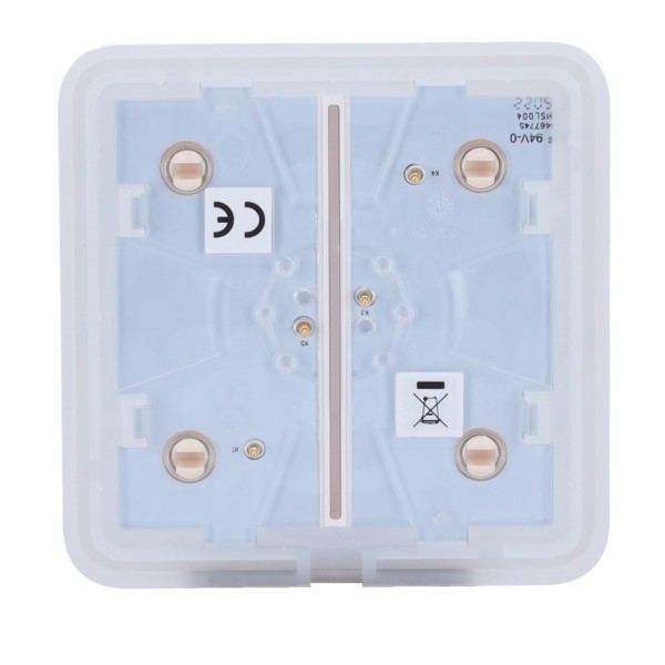 Kaufen AJAX AJ-SOLOBUTTON-2G-IVO Touchpanel für doppelten Lichtschalter – Kompatibilität mit AJ-LIGHTCORE-2G – Hintergrundbeleuc