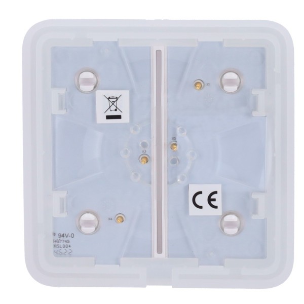 AJAX AJ-SOLOBUTTON-2G-W Painel de toque para interruptor de luz dupla - Compatibilidade com Backlight de LED AJ-LightCore-2G -