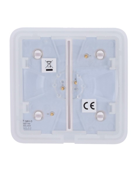 AJAX AJ-SOLOBUTTON-2G-W Painel de toque para interruptor de luz dupla - Compatibilidade com Backlight de LED AJ-LightCore-2G -