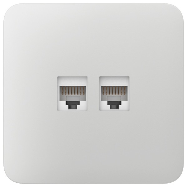 AJAX AJ-Solocover-Lan-W Cover para Plug Ethernet - Compatível com AJ-Outletcore-LAN-W - Inclui Quadro Individual