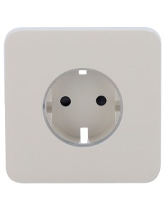 AJAX AJ-Solocover-Smart-Oys Capa Frontal para Tipo de Plugue Inteligente F - Compatível com AJ-Outletcore-Smart - LED indicador  2