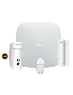 Comprar AJAX AJ-STARTERKIT-CAM-HDR-W Kit de alarma profesional - Certificado Grado 2 - Comunicación Ethernet y dual SIM GPRS - I