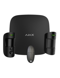 AJAX AJ-Starterkit-Cam-MP-B Kit de Alarme Profissional - Certificado de Grau 2 - Comunicação Ethernet e Dual SIM GPRS - WIREBRIC
