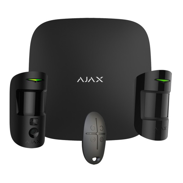 Acquistare AJAX AJ-STARTERKIT-CAM-MP-B kit di allarme professionale - Certificato Grado 2 - Comunicazione Ethernet e dual SIM GP