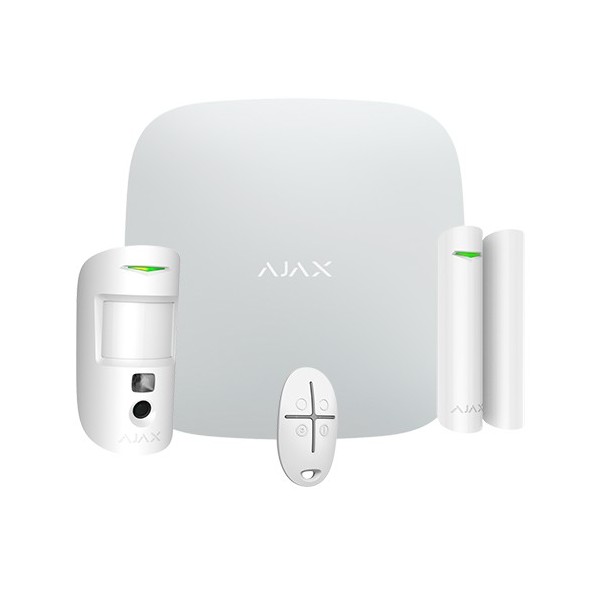 Kaufen AJAX AJ-STARTERKIT-CAM-W Professionelles Alarmset – Zertifiziert nach Grad 2 – Kommunikation über Ethernet und Dual-SIM G