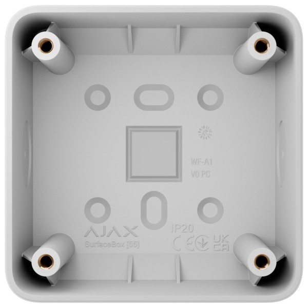 AJAX AJ-SurfaceBox-W Caixa de montagem para um dispositivo - usando interiores - compatível com AJ-Solobutton ou AJ-Solocover -