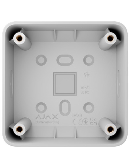 AJAX AJ-SurfaceBox-W Caixa de montagem para um dispositivo - usando interiores - compatível com AJ-Solobutton ou AJ-Solocover -