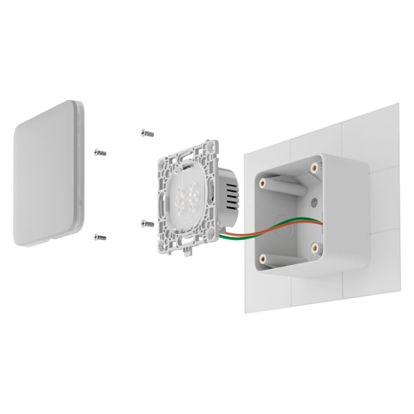 AJAX AJ-SurfaceBox-W Caixa de montagem para um dispositivo - usando interiores - compatível com AJ-Solobutton ou AJ-Solocover -