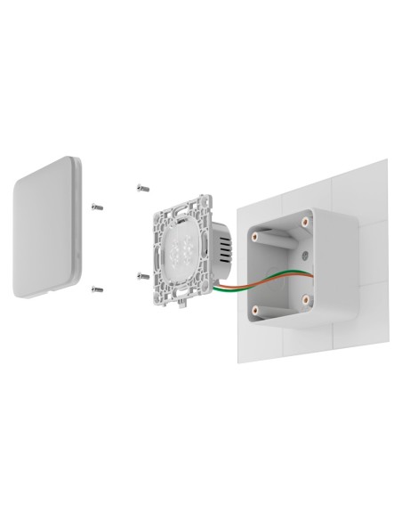 AJAX AJ-SurfaceBox-W Caixa de montagem para um dispositivo - usando interiores - compatível com AJ-Solobutton ou AJ-Solocover -