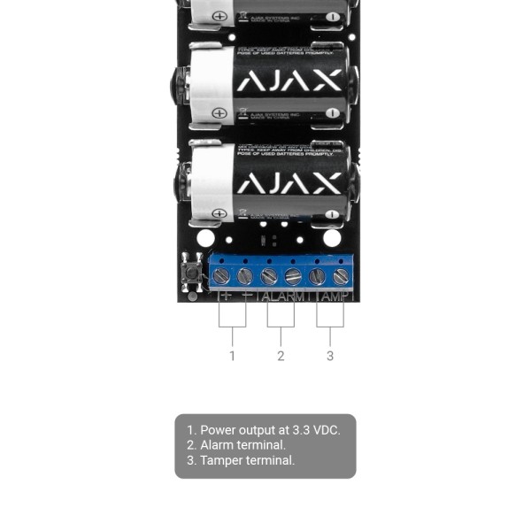 Acquistare AJAX AJ-TRANSMITTER Trasmettitore via radio - Grado 2 - Wireless 868 MHz Jeweller - Ingresso cablato di allarme e tam