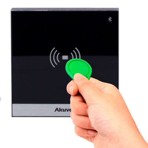 Akuvox AK-A03S Controle de Acesso IK07 - Em / MF Cartão, NFC e BLE | 1 Relé - 20.000 usuários | 100.000 registros - Controlador 